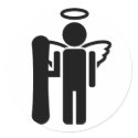 snowboard angel stickers