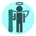 snowboard angel stickers