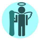 snowboard angel stickers