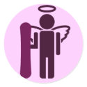 snowboard angel stickers