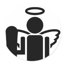 snowboard angel sticker