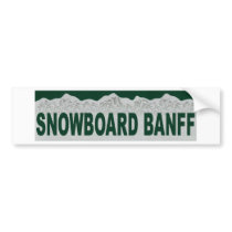Snowboard Banff Bumper Stickers