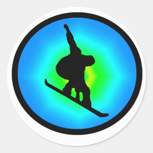 Snowboard Day Maker Round Sticker