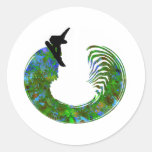 snowboard front side round stickers