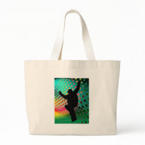 Snowboard in Cosmic Snowstorm Canvas Bags