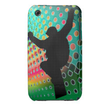 Snowboard in Cosmic Snowstorm iPhone 3 Cover