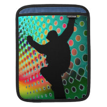 Snowboard in Cosmic Snowstorm iPad Sleeves