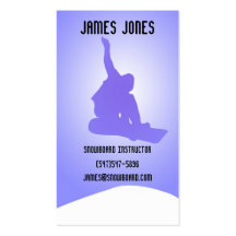 Snowboard Instructor Business Card