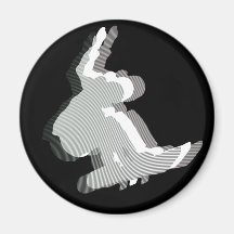 Snowboard Logo Design Magnet