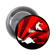 snowboard. powder trail. button