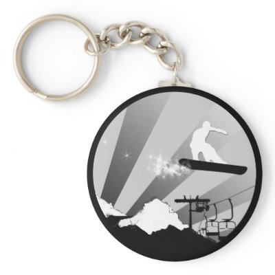 snowboard. powder trail. keychains by asyrum