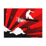 snowboard. powder trail. postcards