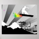 snowboard. powder trail. posters