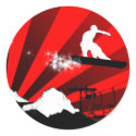 snowboard : powder trail stickers