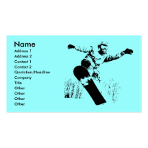 Snowboard Profile Card Business Cards