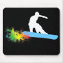snowboard. rainbow. mouse pad