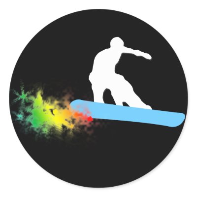 snowboard. rainbow. sticker by asyrum