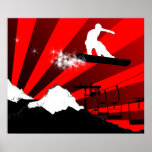 snowboard. red. posters