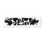 snowboard. scratched out. bumper stickers