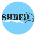 snowboard. shred. stickers