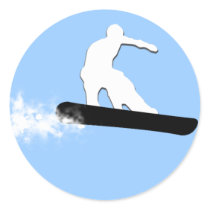 snowboard. simple. round stickers