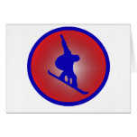Snowboard soul glared greeting cards