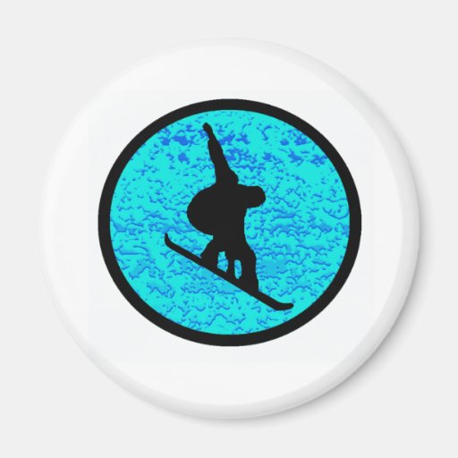Snowboard the Peaked Fridge Magnets