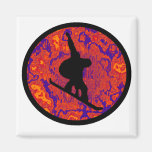 Snowboard Times Timed Refrigerator Magnets