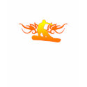 snowboard. tribalz. orange fade. t-shirts