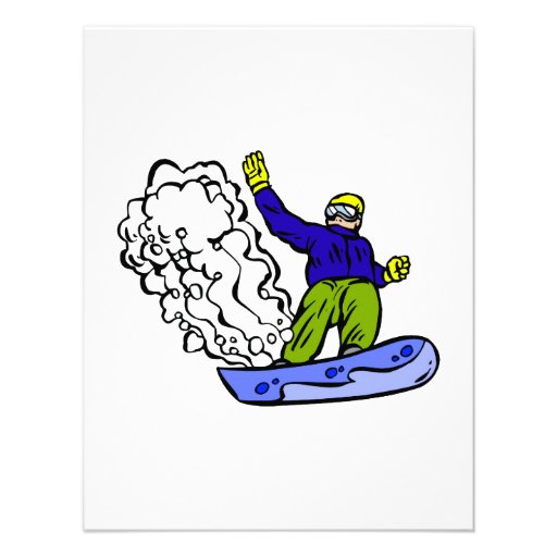 Snowboard wake custom invites