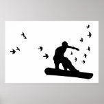 snowBOARD WITH BIRDS Print