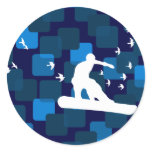 snowboard with birds. stickers