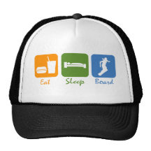 SnowBoardChick Eat Sleep Board Trucker Hat