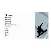 Snowboarder Business Card Template