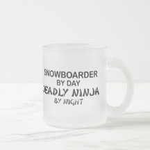 Snowboarder Deadly Ninja by Night Coffee Mugs