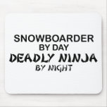 Snowboarder Deadly Ninja by Night mousepads