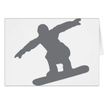 snowboarder in action snowboarding greeting card