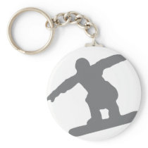 snowboarder in action snowboarding key chain