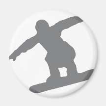 snowboarder in action snowboarding refrigerator magnet