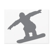 snowboarder in action snowboarding post cards