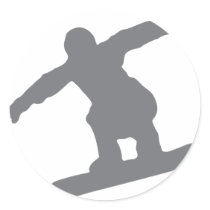 snowboarder in action snowboarding sticker
