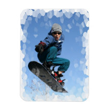 Snowboarder in Snow Magnet