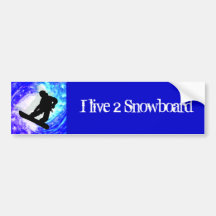 Snowboarder in Whiteout Bumper Stickers