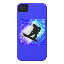 Snowboarder in Whiteout iPhone 4 Case-Mate Cases