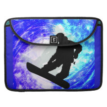 Snowboarder in Whiteout MacBook Pro Sleeve