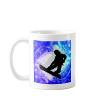 Snowboarder in Whiteout Mugs
