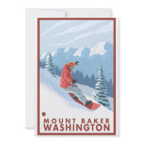 Snowboarder Scene - Mount Baker, Washington Announcement