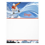 Snowboarder Stationery Personalised Announcements
