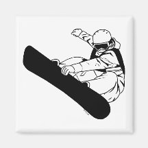 Snowboarding 3 refrigerator magnet