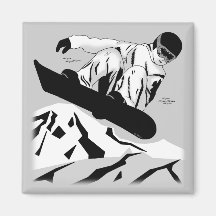Snowboarding 5 fridge magnet